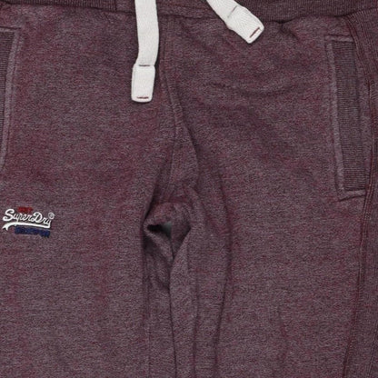 Superdry Men’s Purple Flecked Fleece Joggers Size S Drawstring