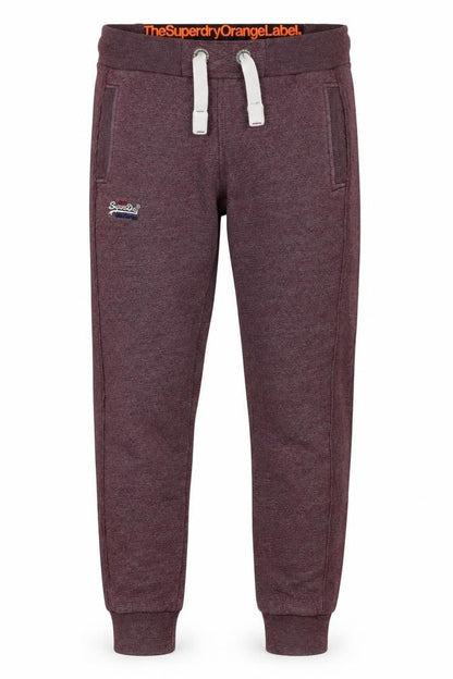 Superdry Men’s Purple Flecked Fleece Joggers Size S Drawstring