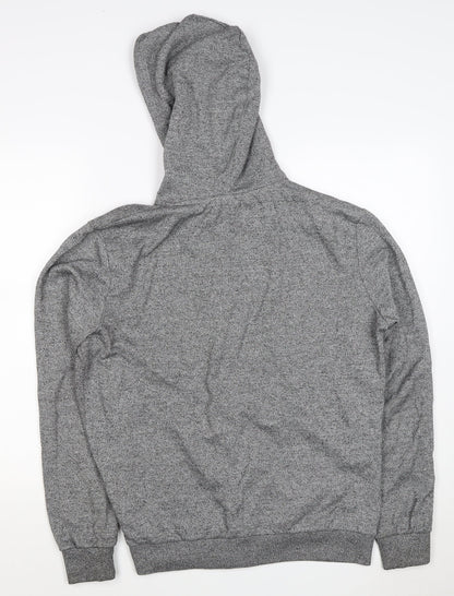 H&M Divided Men’s Grey M Full Zip Hooded Sweatshirt Cotton Blend