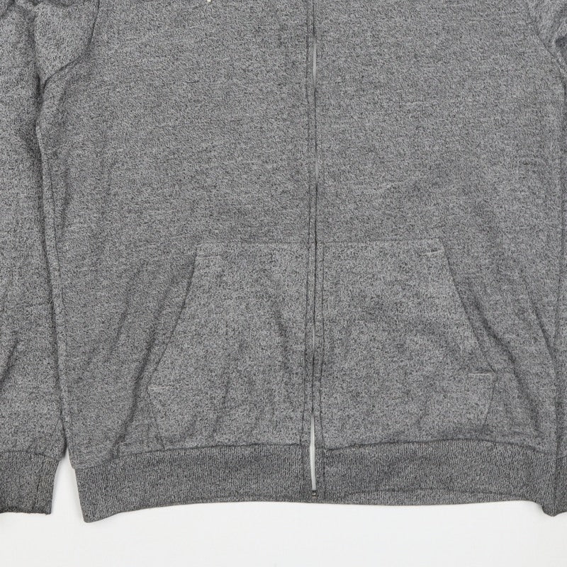 H&M Divided Men’s Grey M Full Zip Hooded Sweatshirt Cotton Blend