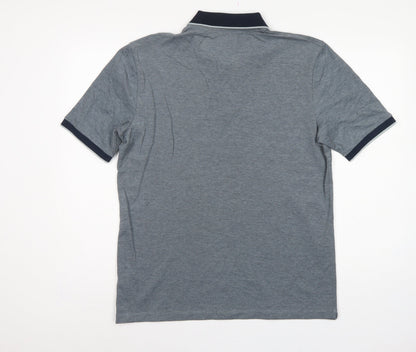 Marks and Spencer Men's Grey M Ultimate Polo Regular Fit Cotton Stretch