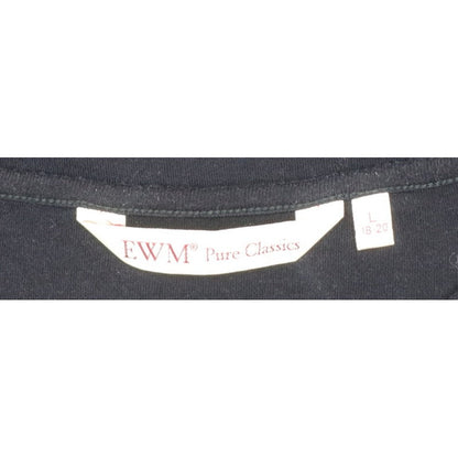 EWM Pure Classics Women’s Blue Size 20 Basic Cotton Keyhole T-Shirt