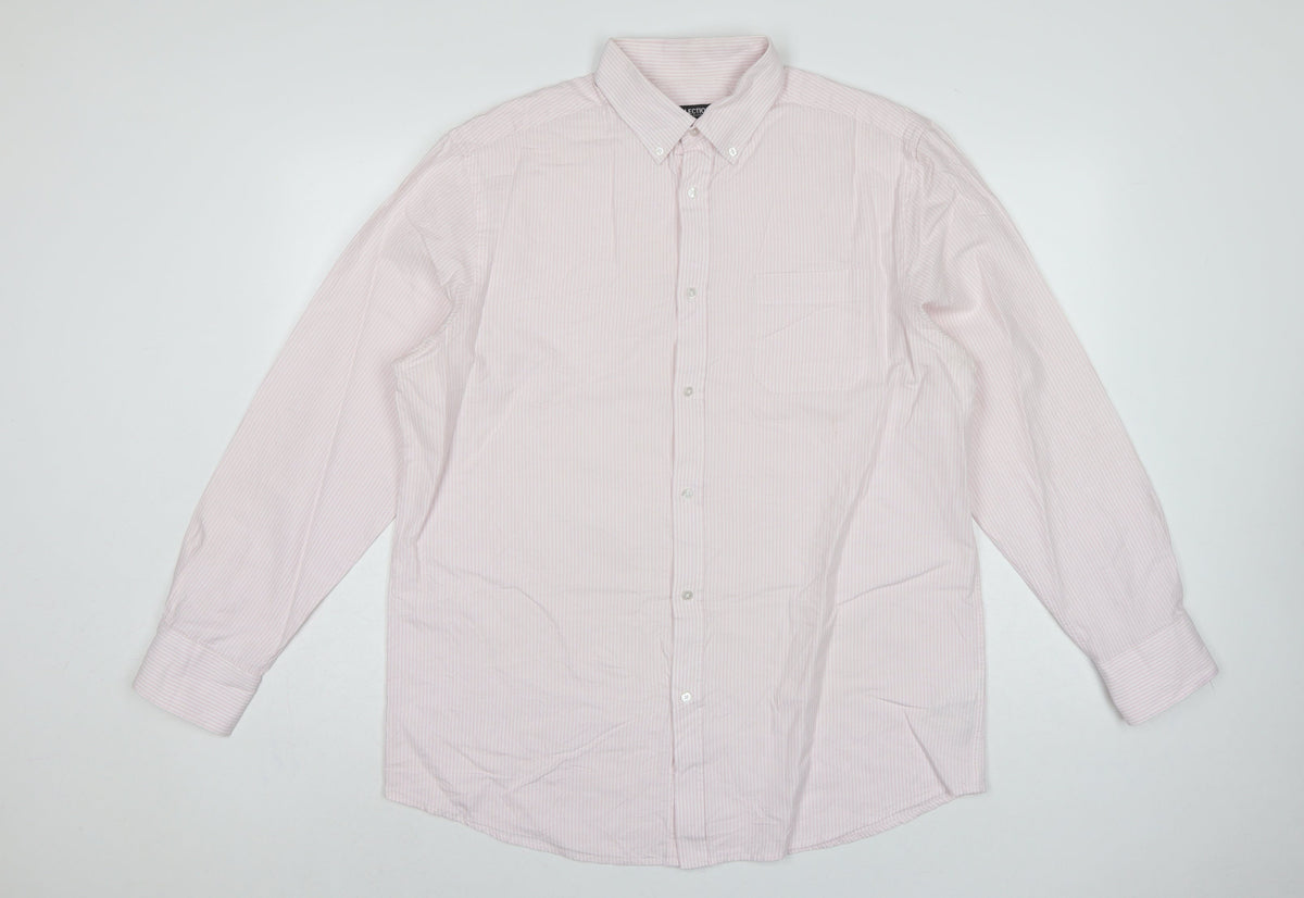 Debenhams The Collection Men’s Pink Stripe 16.5 Classic Fit Dress Shirt