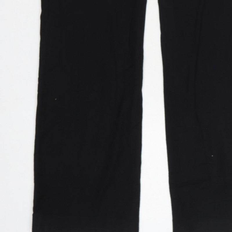 French Connection Women Black Size 14 Tailored Straight Dress Trousers