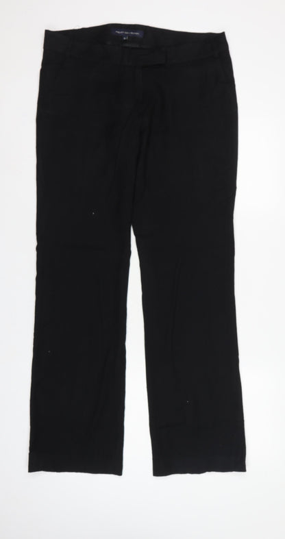 French Connection Women Black Size 14 Tailored Straight Dress Trousers