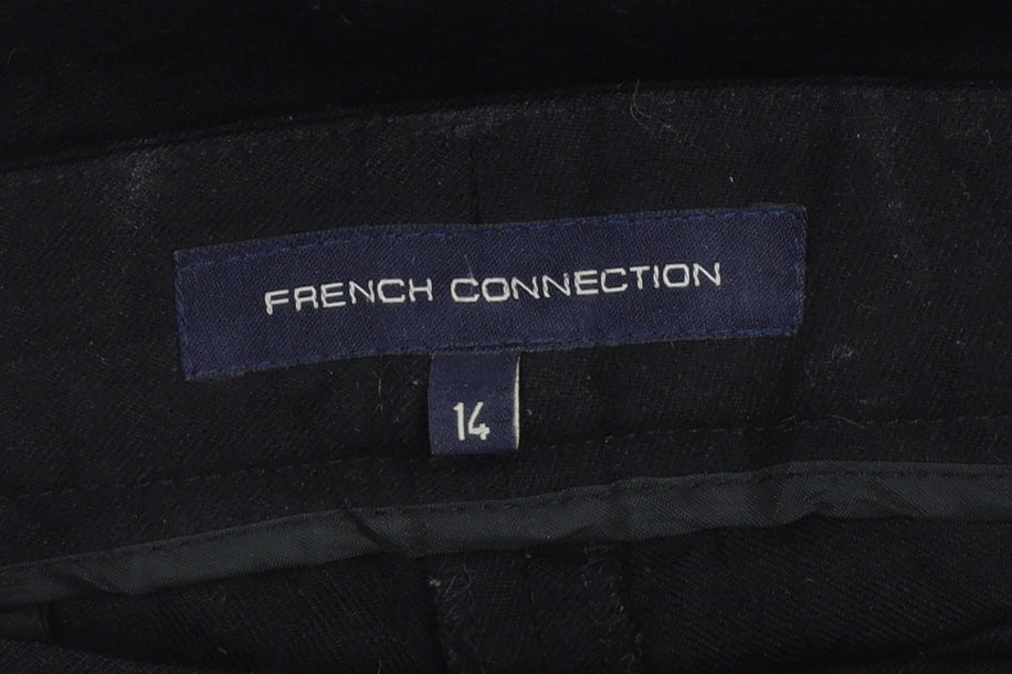 French Connection Women Black Size 14 Tailored Straight Dress Trousers