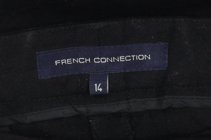 French Connection Women Black Size 14 Tailored Straight Dress Trousers