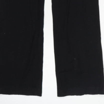French Connection Women Black Size 14 Tailored Straight Dress Trousers
