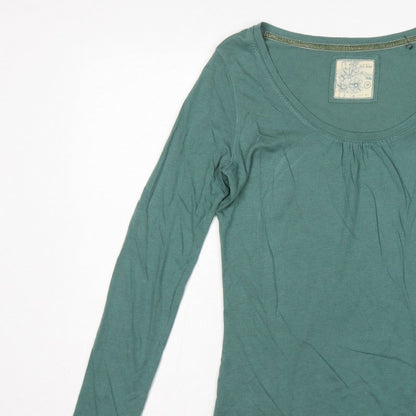 Fat Face Women’s Green Size 10 Scoop Neck Long Sleeve Basic T-Shirt