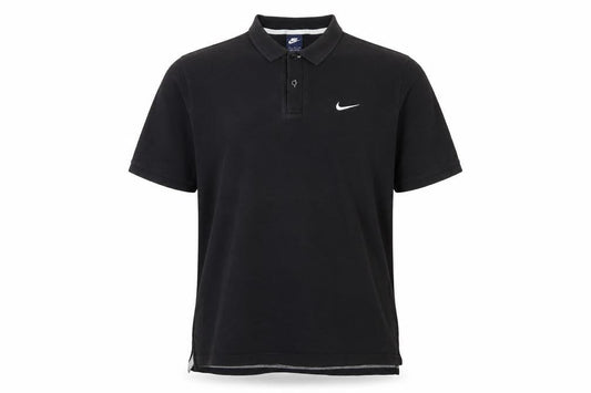 Front view of Nike Men’s Black XL Cotton Short Sleeve Logo Golf Polo Shirt