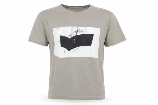 Front view of GAS Men’s Beige M Graphic Art Crew Neck Short Sleeve T-Shirt