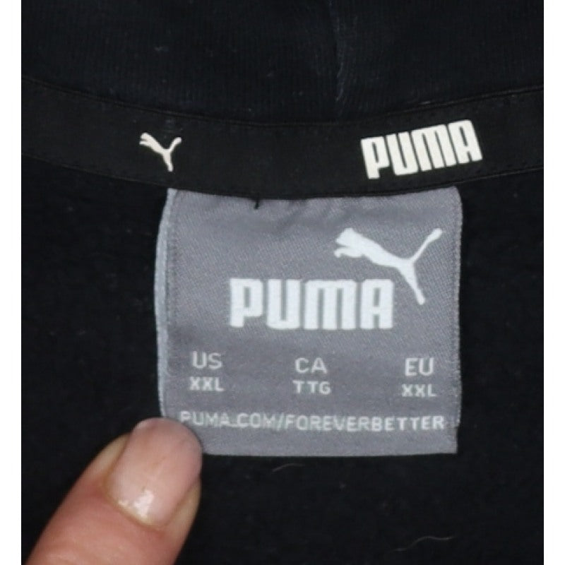 Puma Men’s Black 2XL Pullover Hoodie Logo Graphic Print Pockets