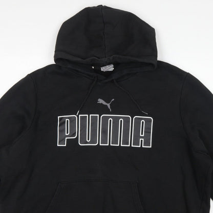 Puma Men’s Black 2XL Pullover Hoodie Logo Graphic Print Pockets