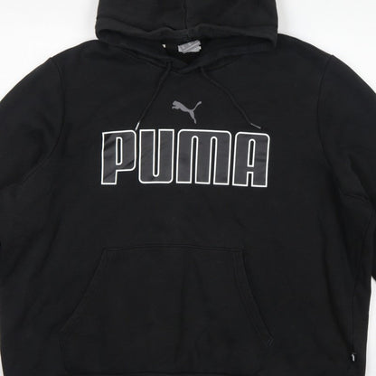 Puma Men’s Black 2XL Pullover Hoodie Logo Graphic Print Pockets