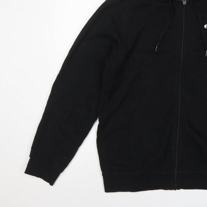 Ellesse Men’s Black XL Full Zip Logo Hoodie Cotton Fleece