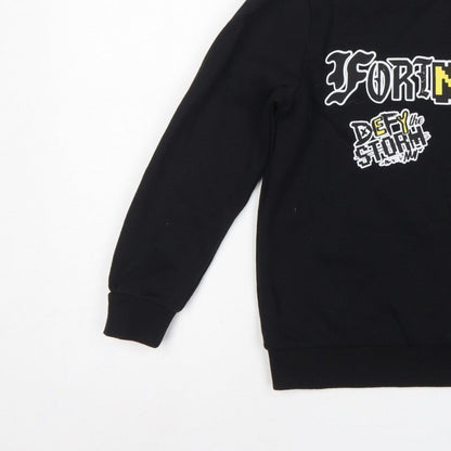 Fortnite Boys Black M Pullover Sweatshirt Graphic Print Long Sleeve