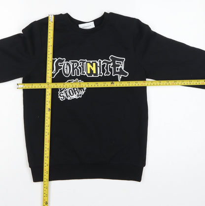 Fortnite Boys Black M Pullover Sweatshirt Graphic Print Long Sleeve