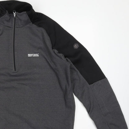 Regatta Men’s Grey L 1/4 Zip High Neck Outdoor Pullover Sweatshirt