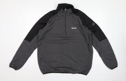 Regatta Men’s Grey L 1/4 Zip High Neck Outdoor Pullover Sweatshirt