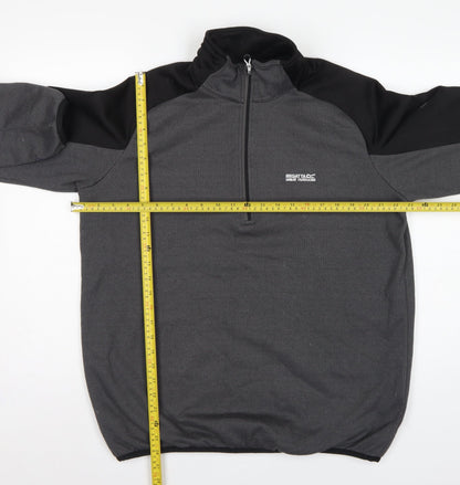 Regatta Men’s Grey L 1/4 Zip High Neck Outdoor Pullover Sweatshirt