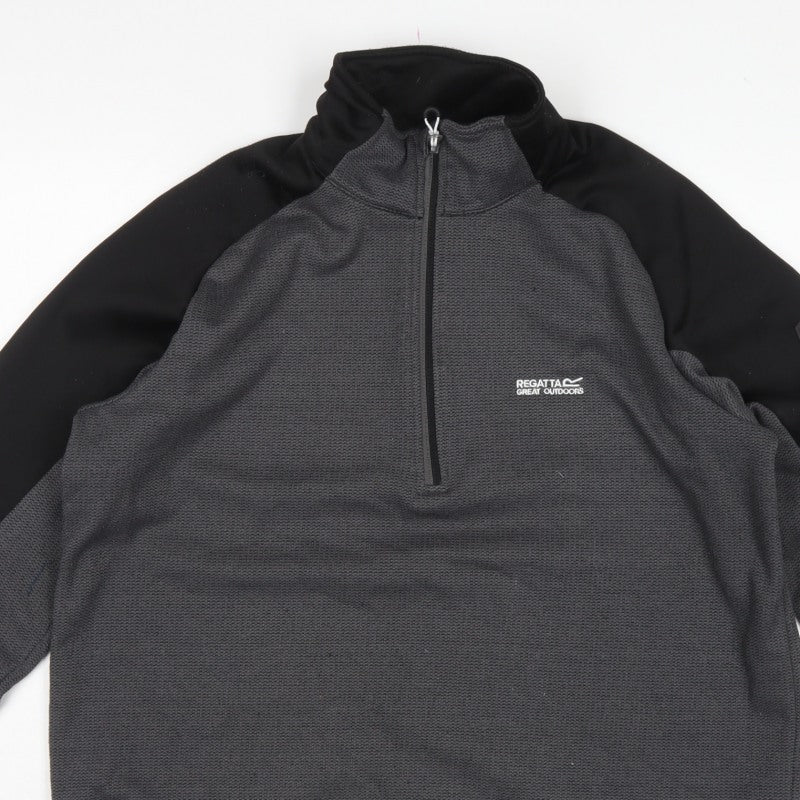 Regatta Men’s Grey L 1/4 Zip High Neck Outdoor Pullover Sweatshirt