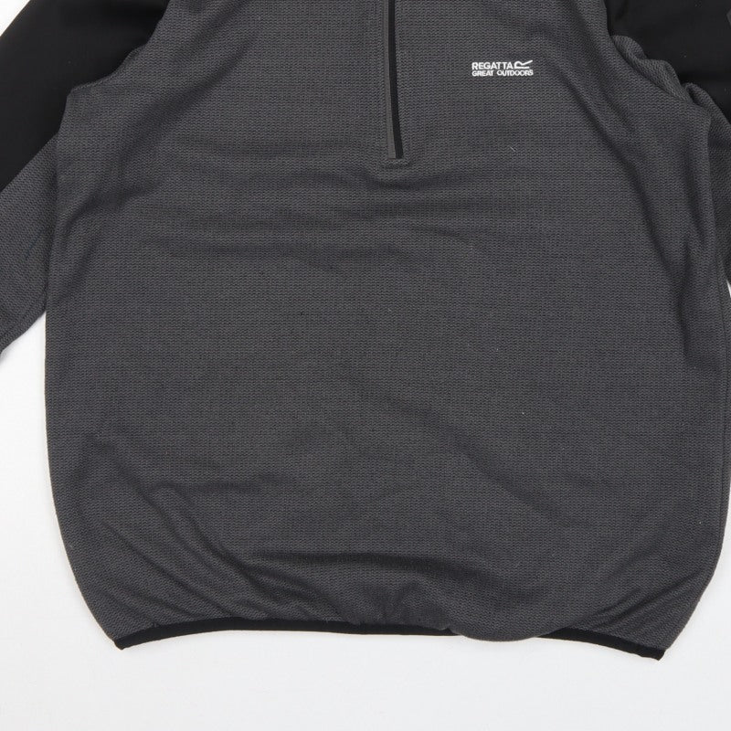 Regatta Men’s Grey L 1/4 Zip High Neck Outdoor Pullover Sweatshirt