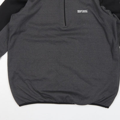 Regatta Men’s Grey L 1/4 Zip High Neck Outdoor Pullover Sweatshirt