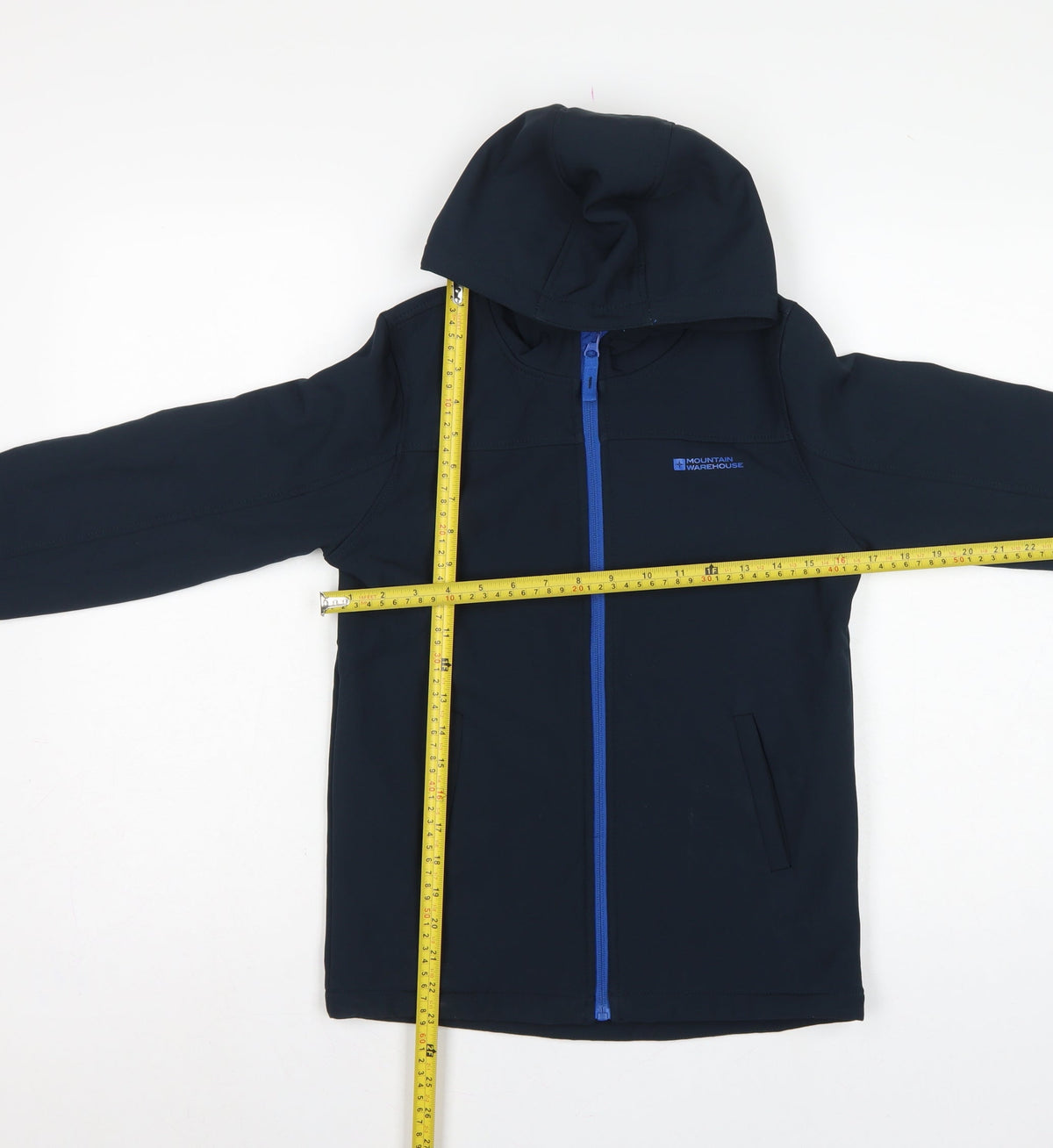 Mountain Warehouse Boys Black 11-12 Years Softshell Hooded Jacket