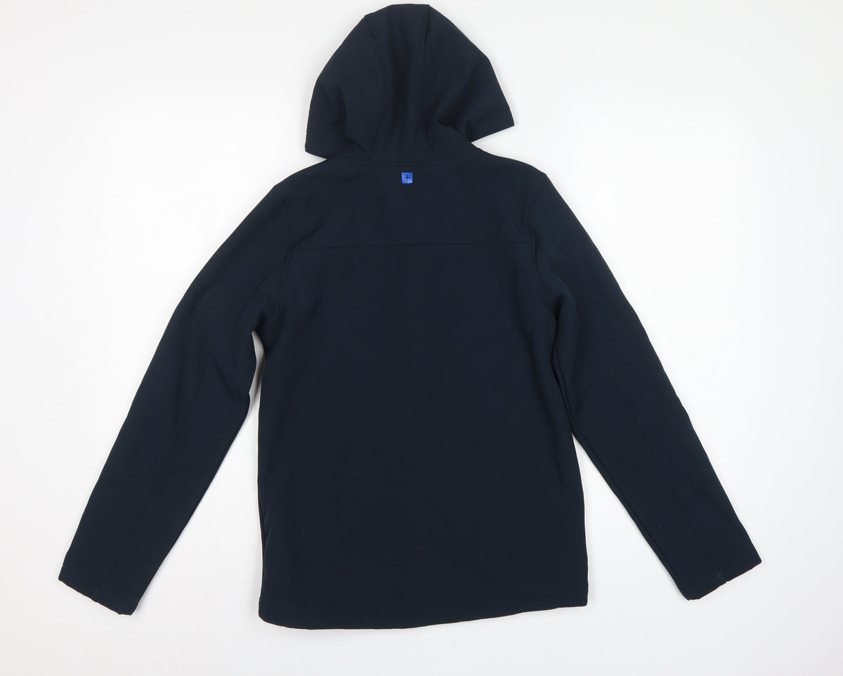 Mountain Warehouse Boys Black 11-12 Years Softshell Hooded Jacket