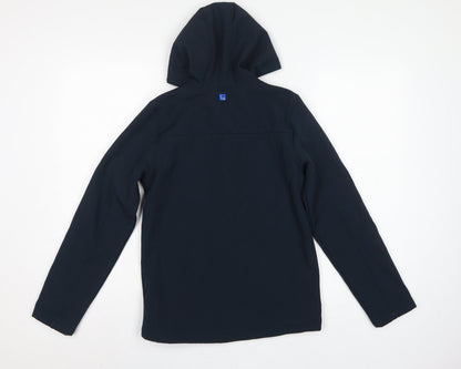 Mountain Warehouse Boys Black 11-12 Years Softshell Hooded Jacket