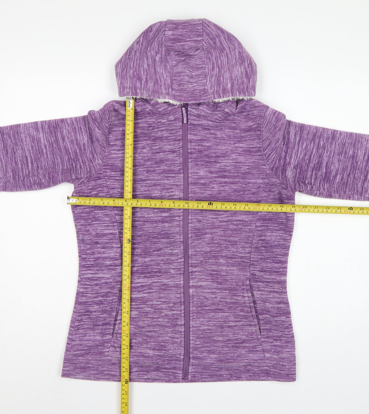 Mountain Warehouse Women’s Purple Fleece Hooded Jacket UK 12 Full Zip