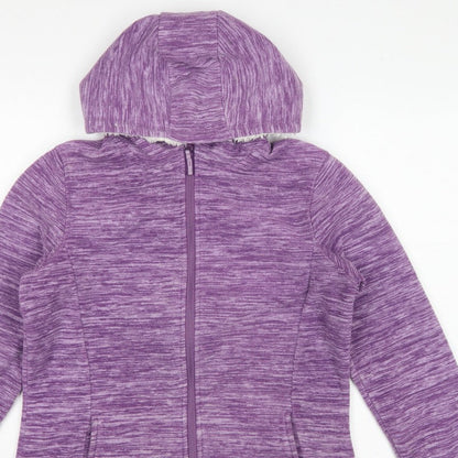 Mountain Warehouse Women’s Purple Fleece Hooded Jacket UK 12 Full Zip