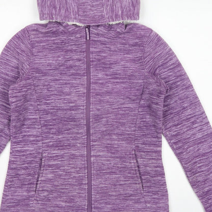 Mountain Warehouse Women’s Purple Fleece Hooded Jacket UK 12 Full Zip