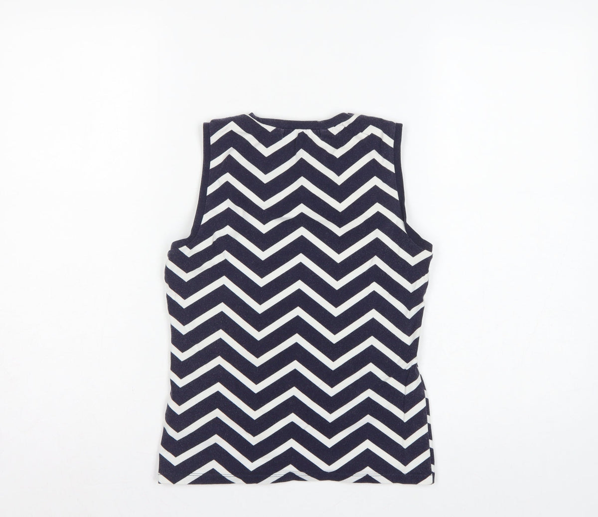 Lauren Ralph Lauren Women Blue White XS Chevron Jersey Tank Top