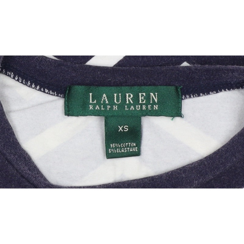 Lauren Ralph Lauren Women Blue White XS Chevron Jersey Tank Top