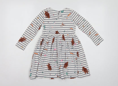 Joules Girls Multicoloured 6 Years Gruffalo Striped Fit & Flare Dress