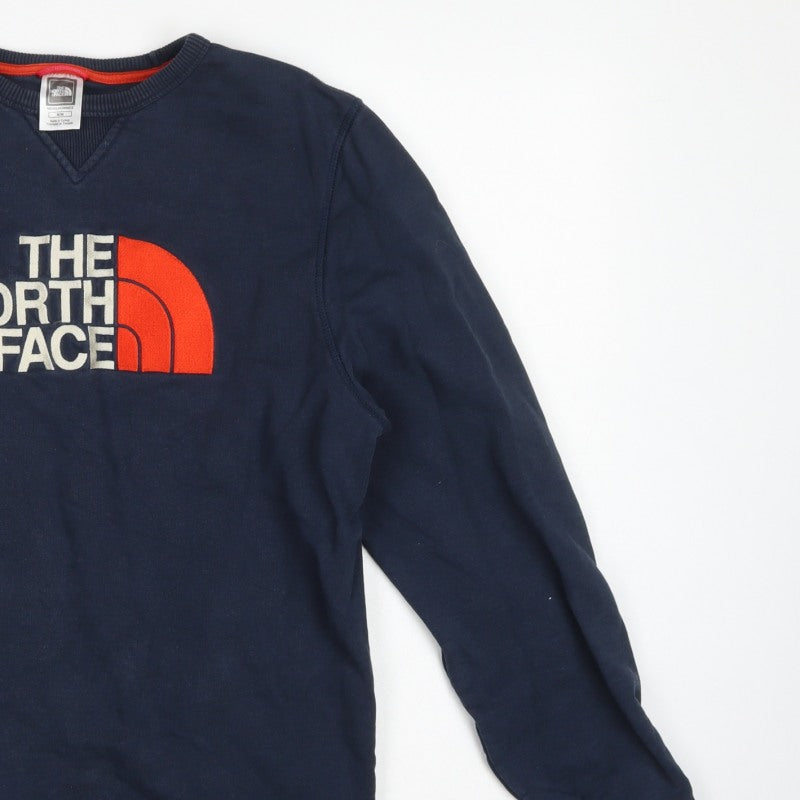 The North Face Men’s Blue M Pullover Crew Neck Logo Sweatshirt