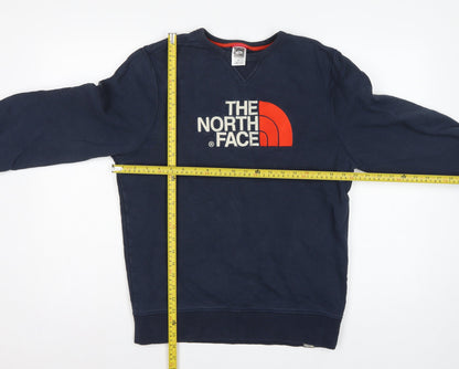 The North Face Men’s Blue M Pullover Crew Neck Logo Sweatshirt