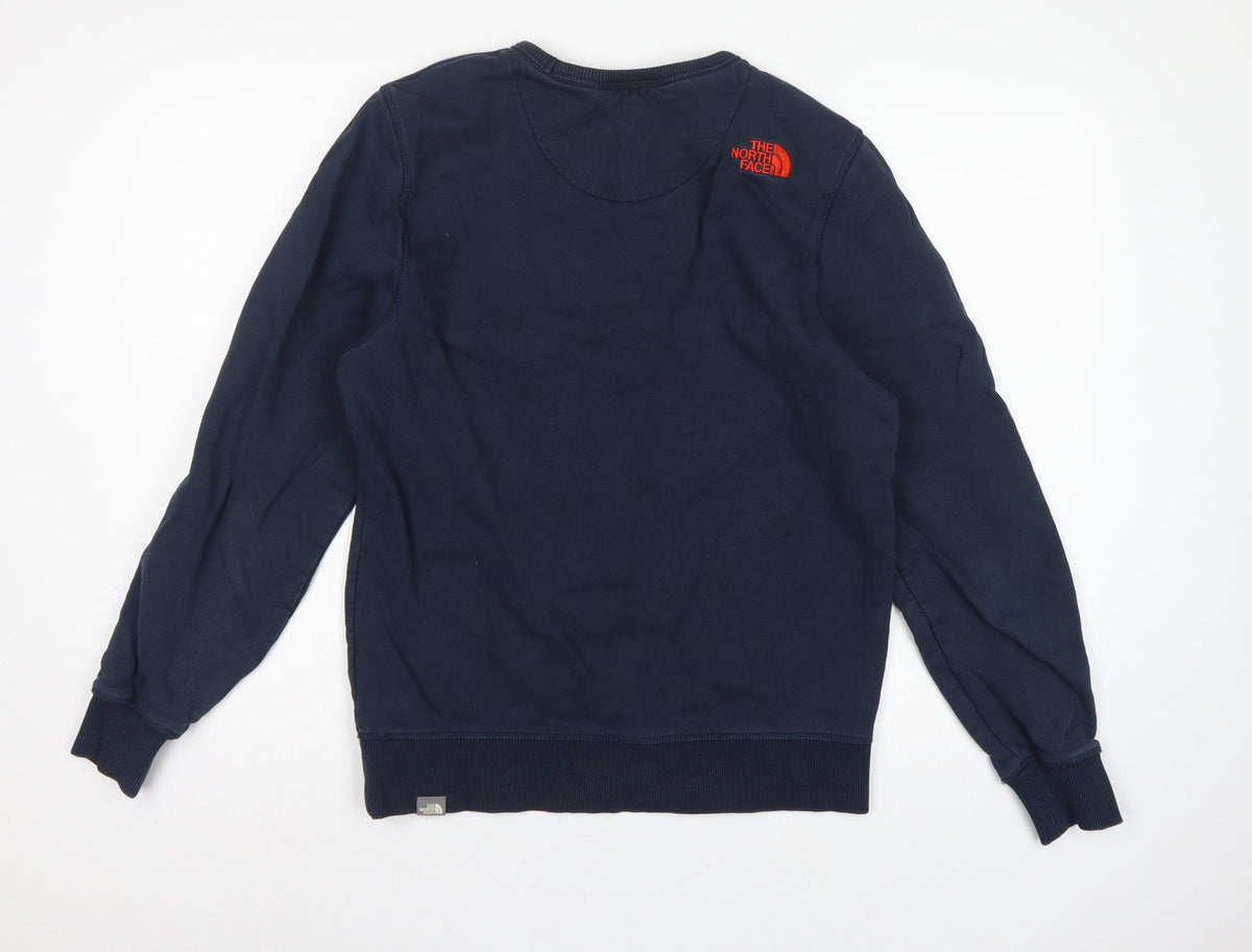 The North Face Men’s Blue M Pullover Crew Neck Logo Sweatshirt