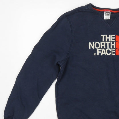 The North Face Men’s Blue M Pullover Crew Neck Logo Sweatshirt