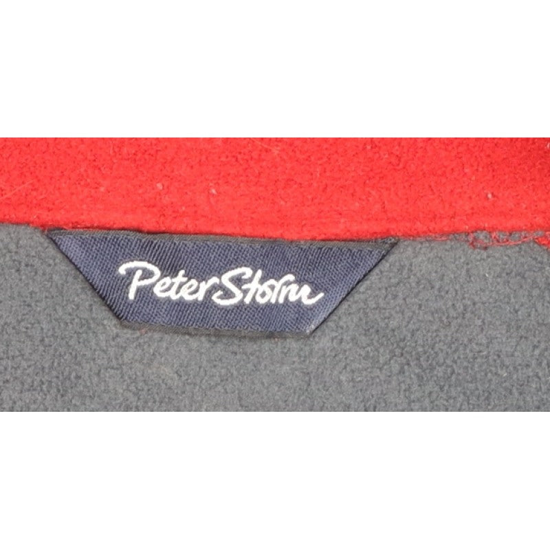 Peter Storm Men's Red Grey 2XL 1/4 Zip Thermal Fleece Sweatshirt