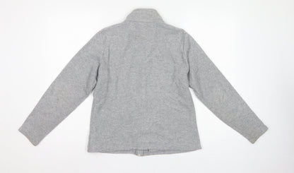 Marks and Spencer Women Grey UK 14 Fleece Full Zip Basic Jacket