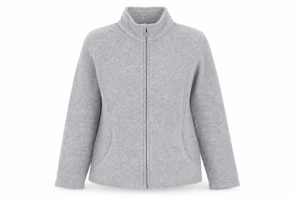 Marks and Spencer Women Grey UK 14 Fleece Full Zip Basic Jacket