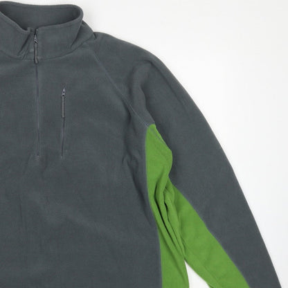Mountainlife Men’s Grey Green 2XL 1/4 Zip Fleece Pullover Outdoor