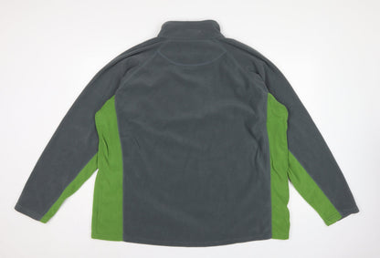 Mountainlife Men’s Grey Green 2XL 1/4 Zip Fleece Pullover Outdoor