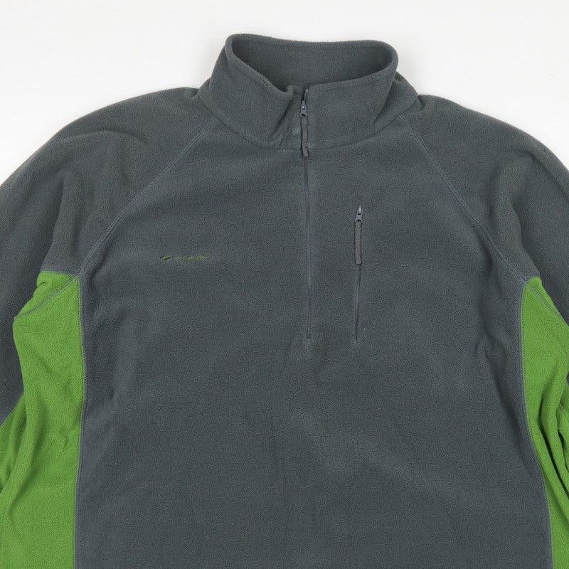 Mountainlife Men’s Grey Green 2XL 1/4 Zip Fleece Pullover Outdoor