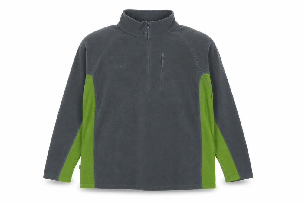 Mountainlife Men’s Grey Green 2XL 1/4 Zip Fleece Pullover Outdoor