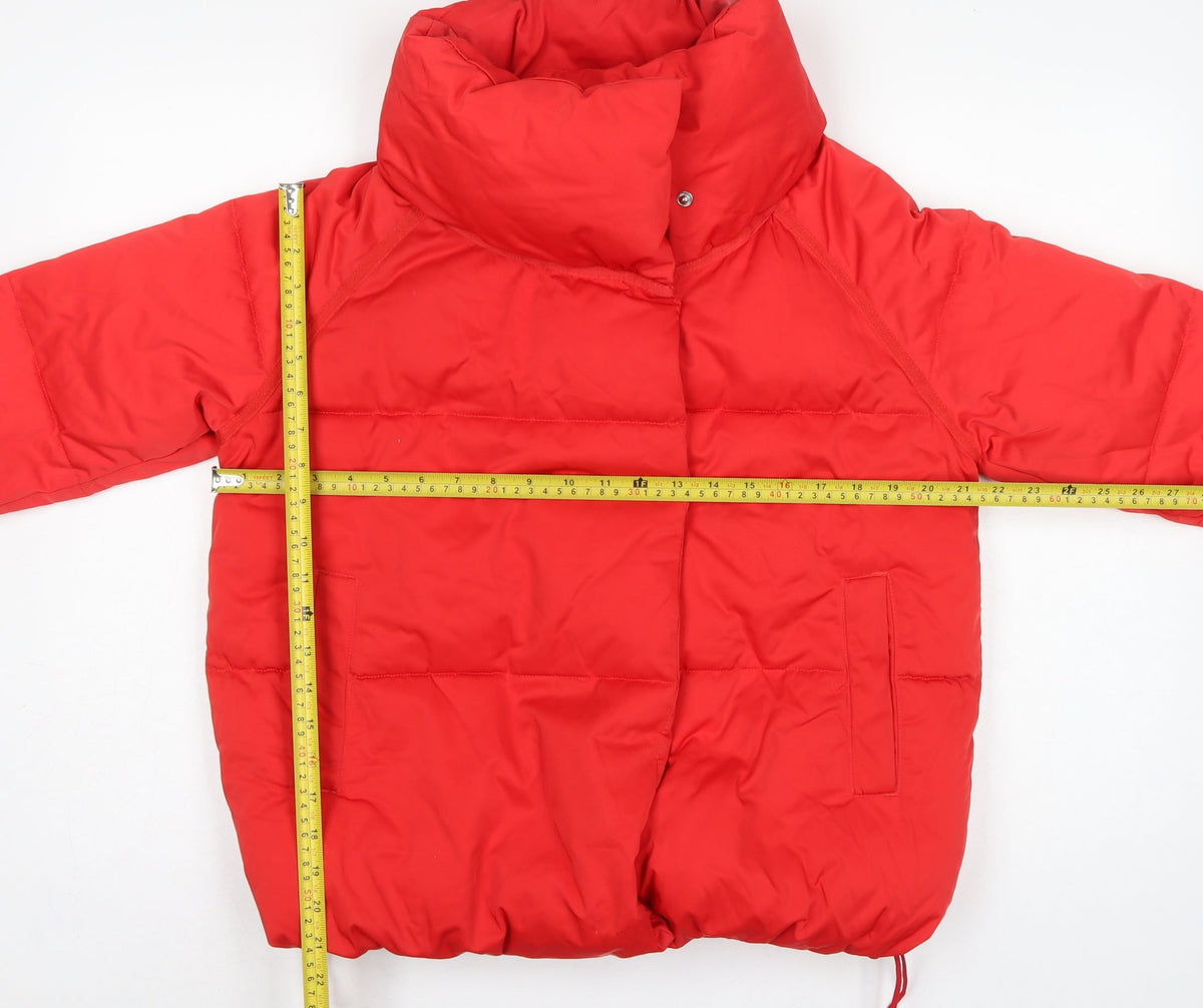 Next Women Red UK 8 Short Padded Puffer Jacket High Collar