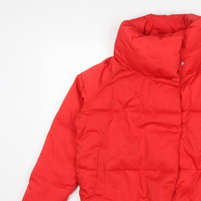 Next Women Red UK 8 Short Padded Puffer Jacket High Collar
