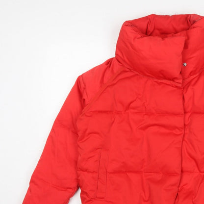 Next Women Red UK 8 Short Padded Puffer Jacket High Collar